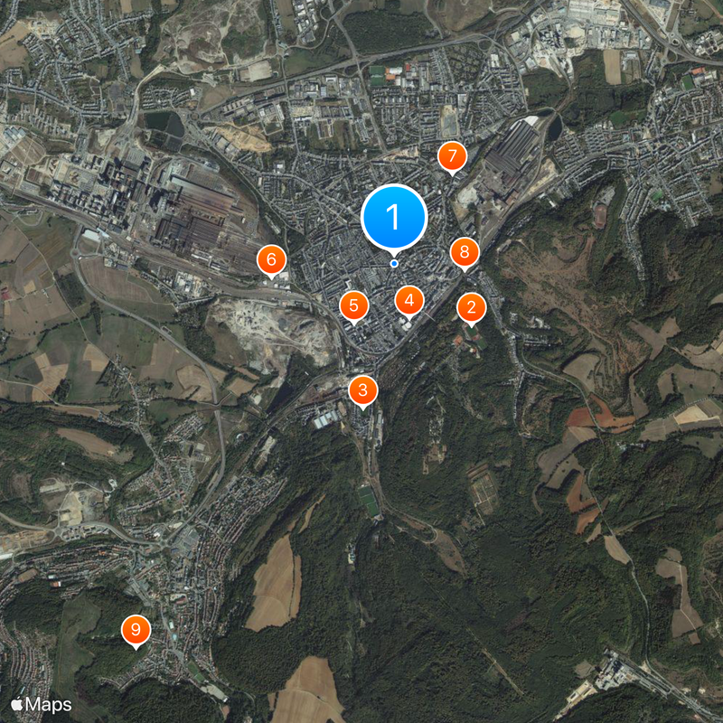 Esch-sur-Alzette Mapa