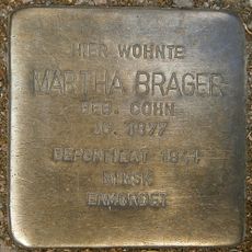 Stolperstein en memoria de Martha Brager
