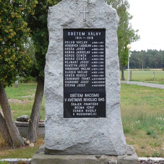 World Wars I and II memorial in Sukorady
