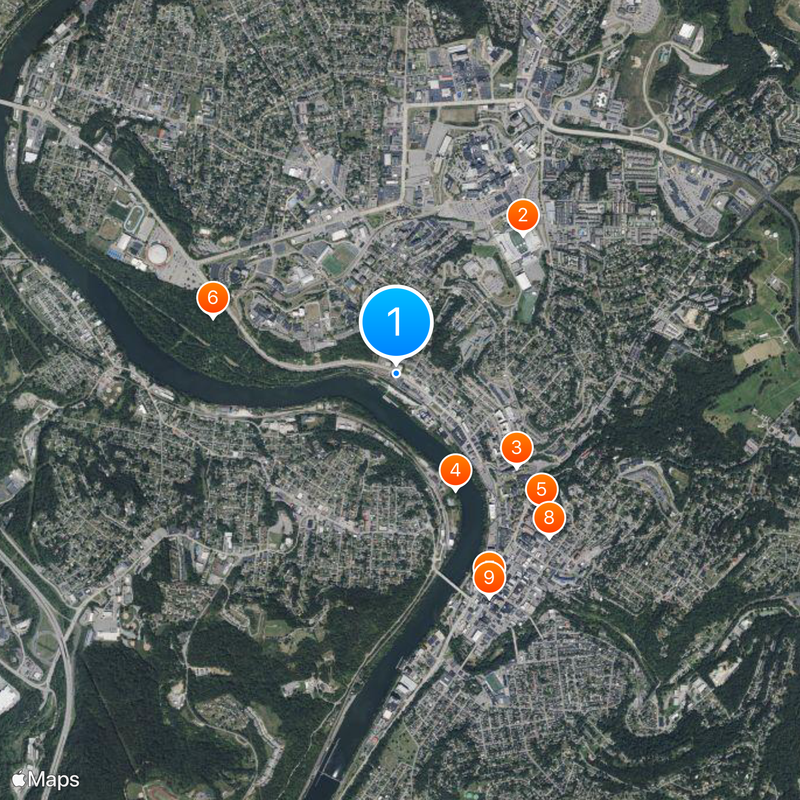 Personal rapid transit de Morgantown Carte