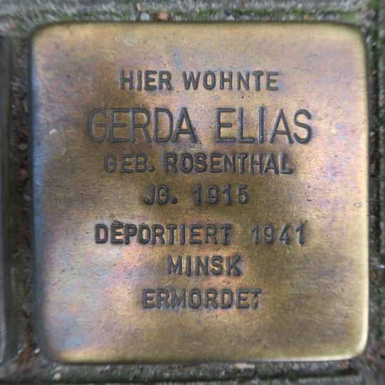 Stolperstein en memoria de Gerda Elias
