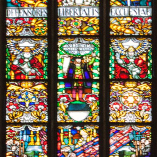 Józef Mehoffer's stained glass windows of history