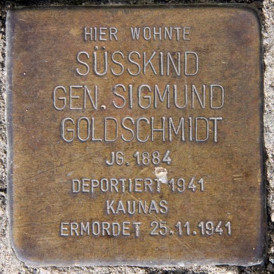 Stolperstein em memória de Sigmund Goldschmidt