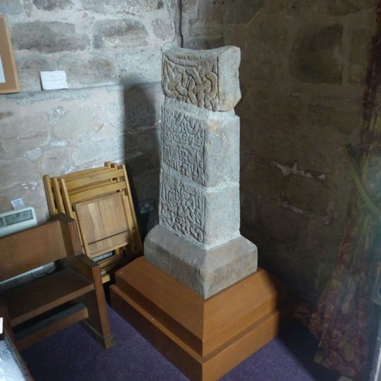 Cross shaft in the churchyard of St Peter's Church