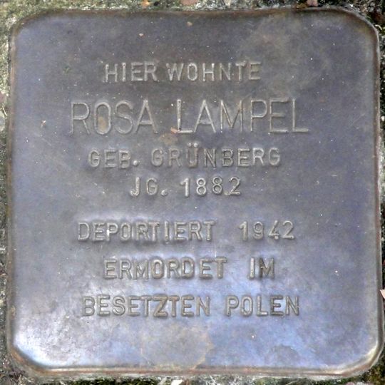 Stolperstein en memoria de Rosa Lampel