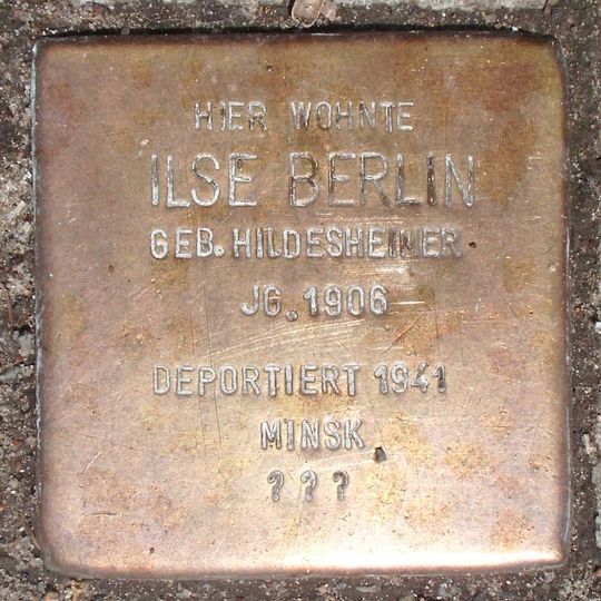 Stolperstein en memoria de Ilse Berlin