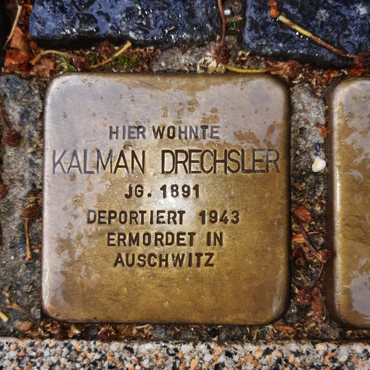 Stolperstein en memoria de Kalman Drechsler