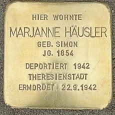 Stolperstein en memoria de Marjanne Häusler