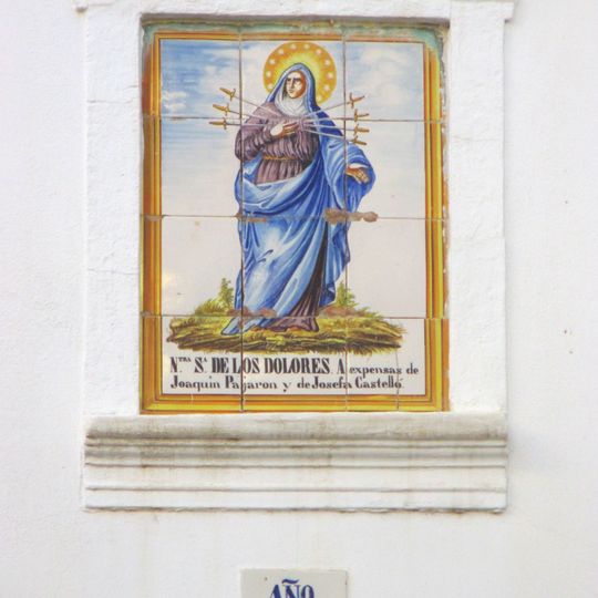 Ceramic panel of Our Lady of the Sorrows