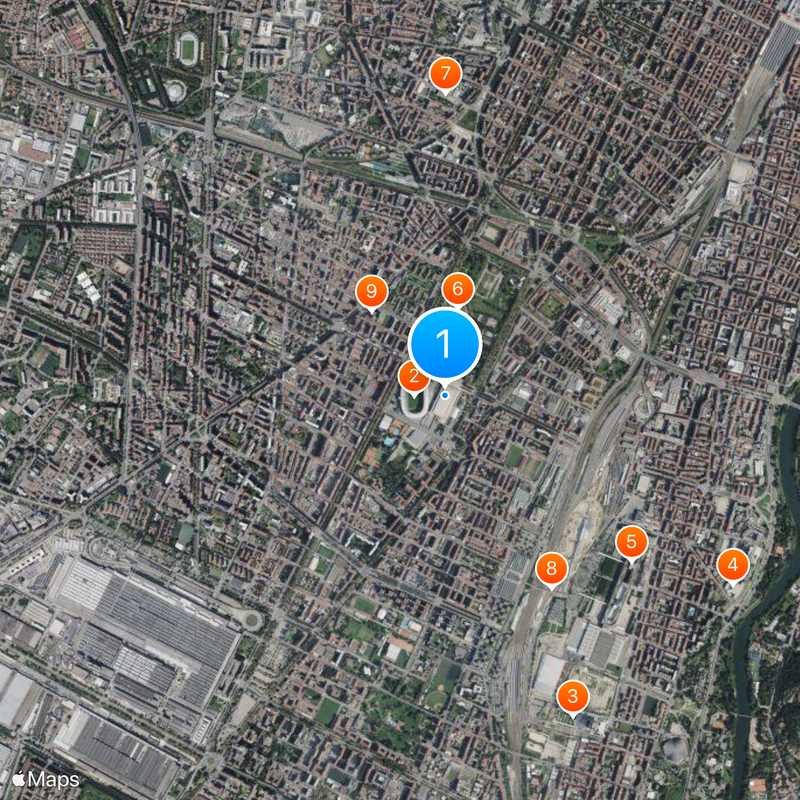 Torino Palasport Olimpico Map