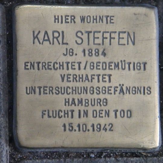 Stolperstein en memoria de Karl Steffen