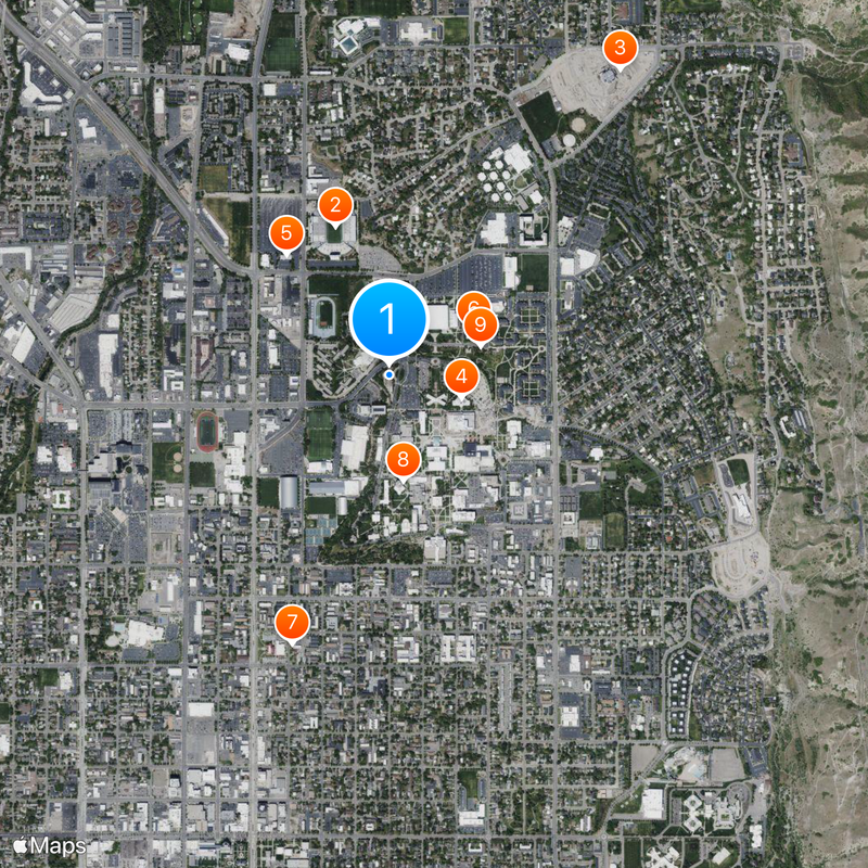 Universidad Brigham Young Mapa