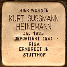 Stolperstein dedicated to Kurt Sußmann Heinemann