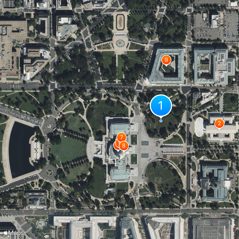 Complejo del Capitolio de los Estados Unidos Mapa