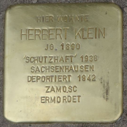 Stolperstein à la mémoire de Herbert Klein