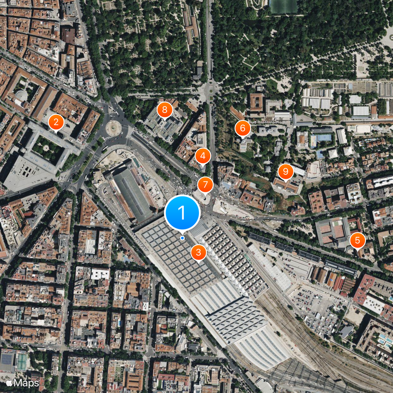 Madrid-Puerta de Atocha-Almudena Grandes Carte