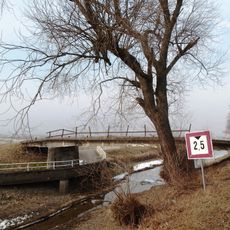 Ruin of bridge over the Baťa Canal by Huštěnovice