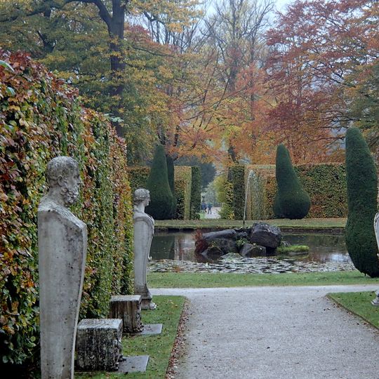 Series of herms and altars laid out in a Y to the east of the Ring Pond
