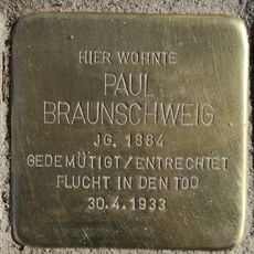 Stolperstein dedicated to Paul Braunschweig