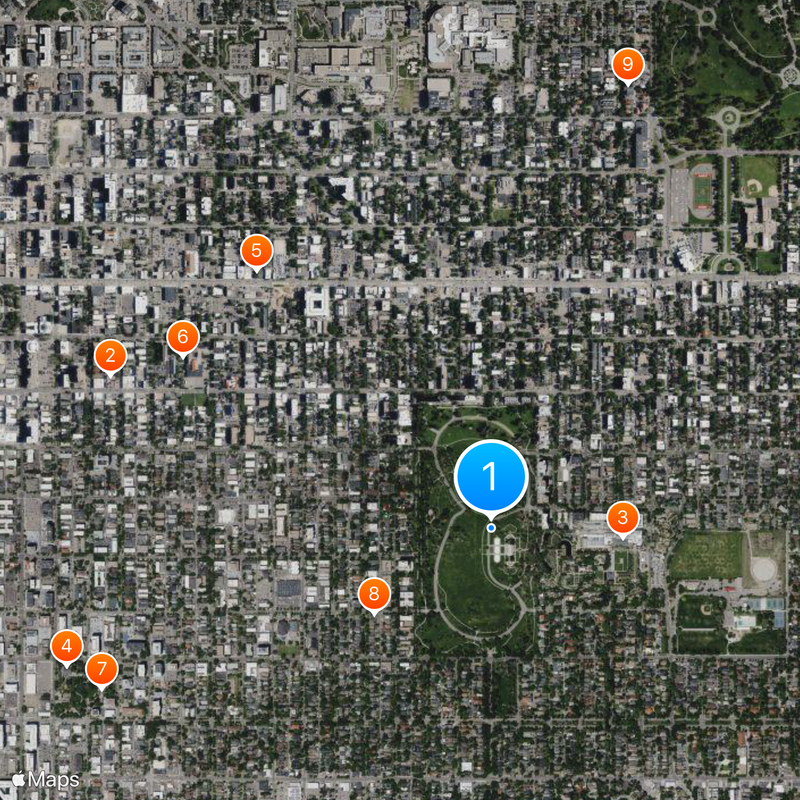 Cheesman Park Map