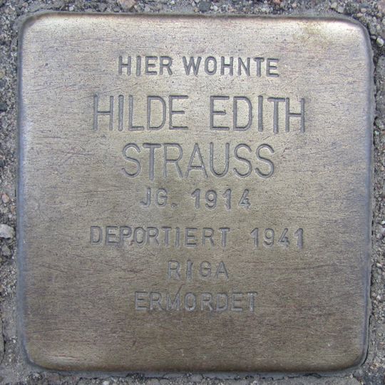Stolperstein à la mémoire de Hilde Edith Strauß