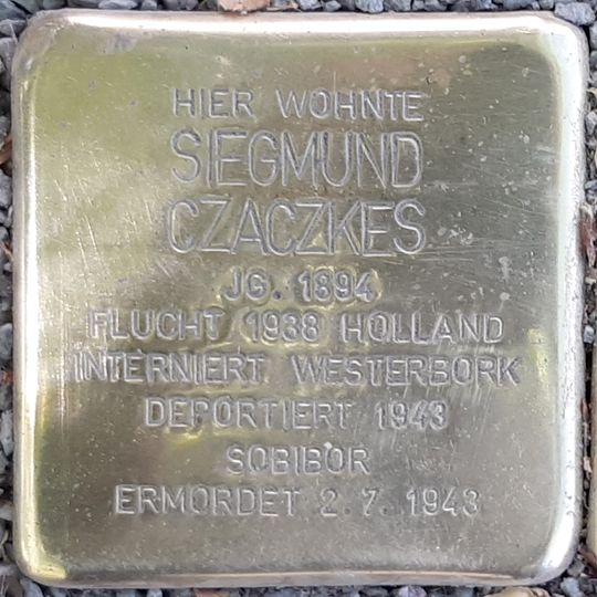 Stolperstein en memoria de Siegmund Czaczkes