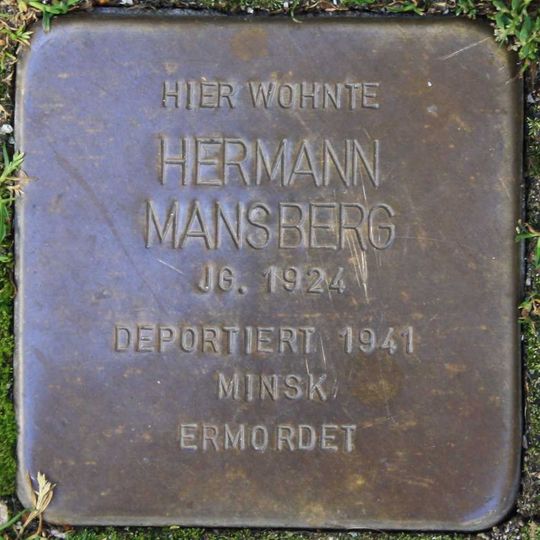 Stolperstein en memoria de Hermann Mansberg