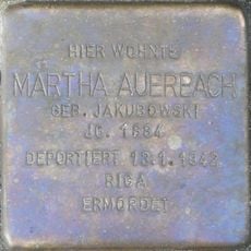 Stolperstein dedicated to Martha Auerbach