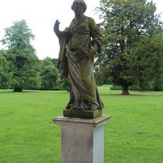 Pair Of Statues On North Terrace At Belton House