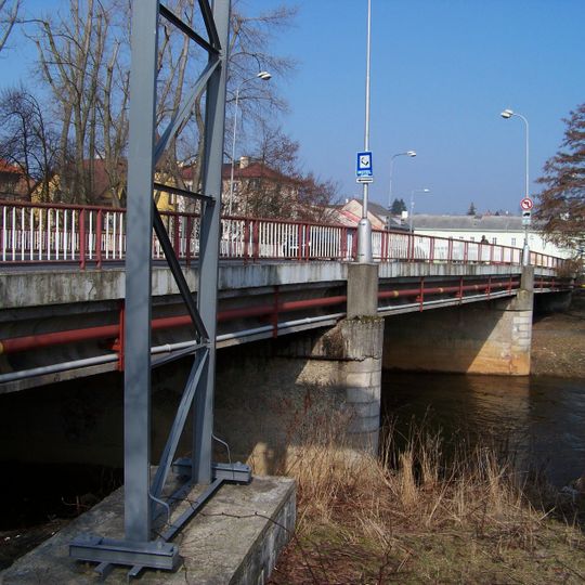 Most přes Ohři u ulice Jednoty v Sokolově