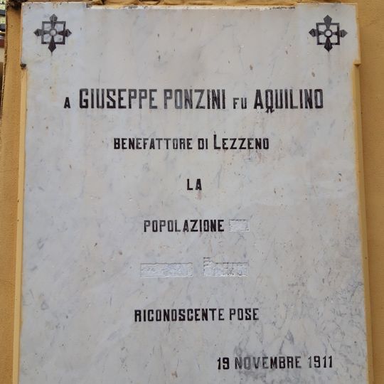 Lapide a Giuseppe Ponzini