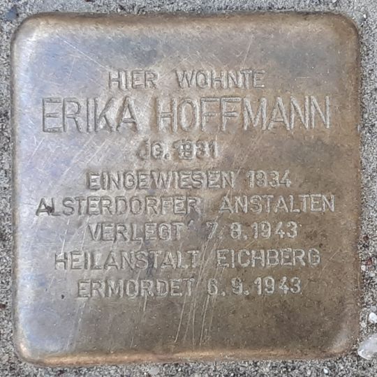 Stolperstein für Erika Hoffmann
