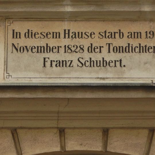 Gedenktafel für Franz Schubert