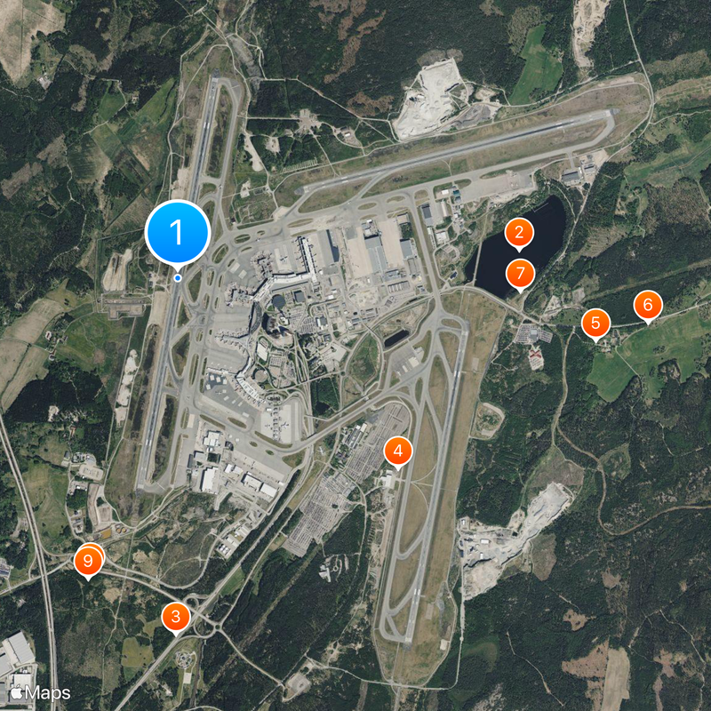Aeropuerto de Estocolmo-Arlanda Mapa