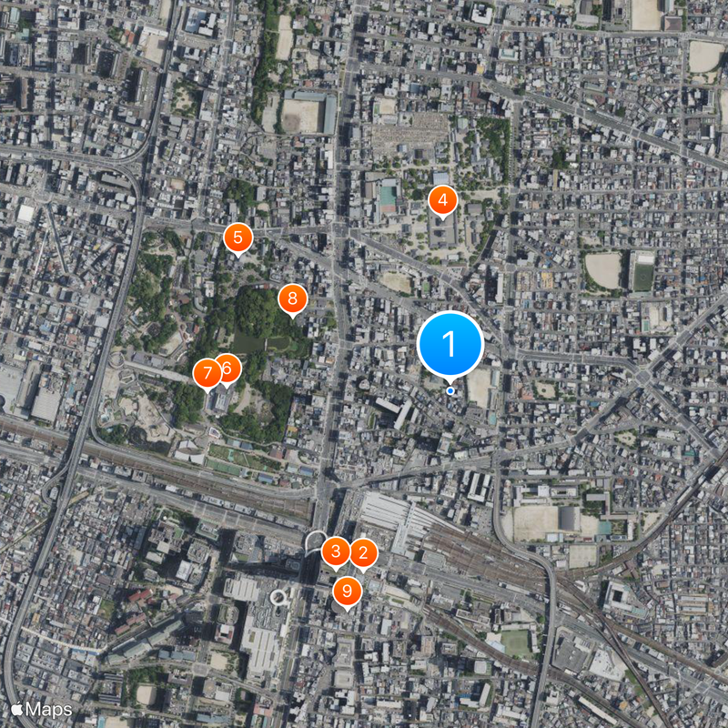 Uemachi Plateau Mapa