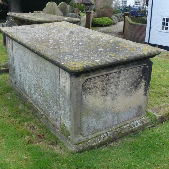 Tombchest of John Minshull and daughter, south-west corner of churchyard of St. Andrew
