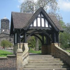 Gate Piers, Steps, Walls and War Memorial Lychgate