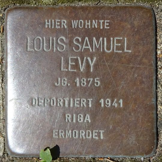 Stolperstein en memoria de Louis Samuel Levy