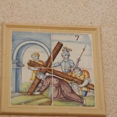 Seventh station of the Via Crucis of Benipeixcar