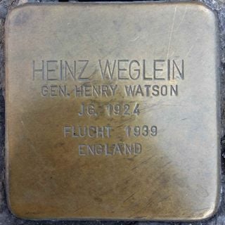 Stolperstein en memoria de Heinz Weglein