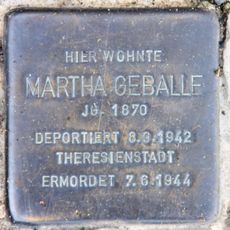 Stolperstein en memoria de Martha Geballe