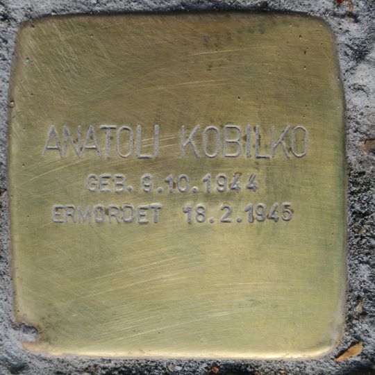 Stolperstein dedicated to Anatoli Kobilko