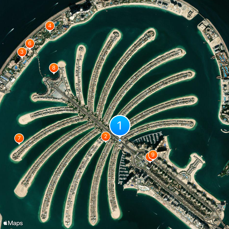 Palm Jumeirah Kaart