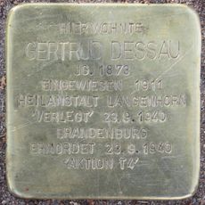 Stolperstein dedicated to Gertrud Dessau