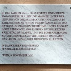 Gedenktafel für Widerstandskämpfer in Altlerchenfeld