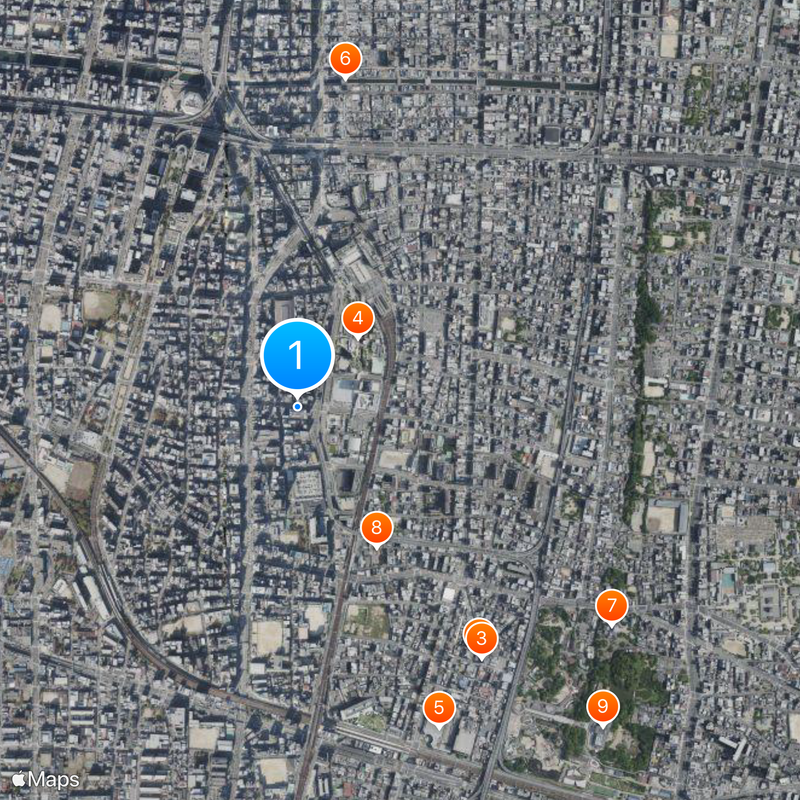 Arrondissement de Naniwa Carte