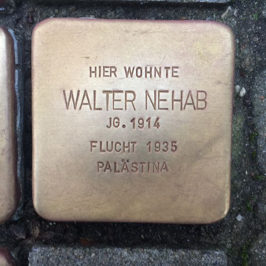 Stolperstein en memoria de Walter Nehab