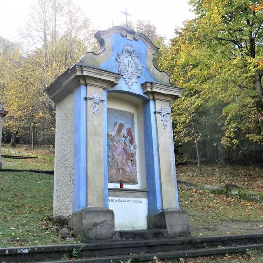 Kaplička IV. zastavení křížové cesty v Jiřetíně pod Jedlovou