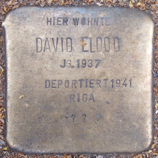 Stolperstein dedicated to David Eldod