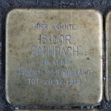 Stolperstein dedicated to Isidor Bachrach